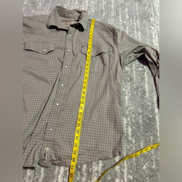 Rafter C Mens Pearl Snap Western Shirt Sz XL Neutral Printed Lightweight Cotton - Picture 5 of 6